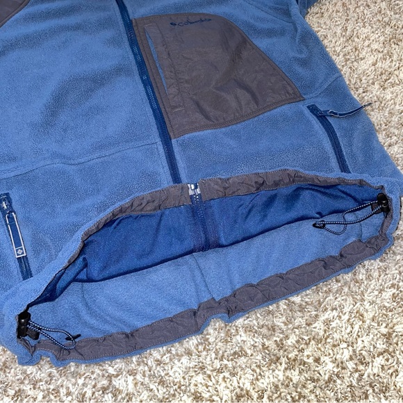 COLUMBIA Sportswear Blue Fleece Full Zip Up Core Interchange Jacket Size Medium - Picture 5 of 11
